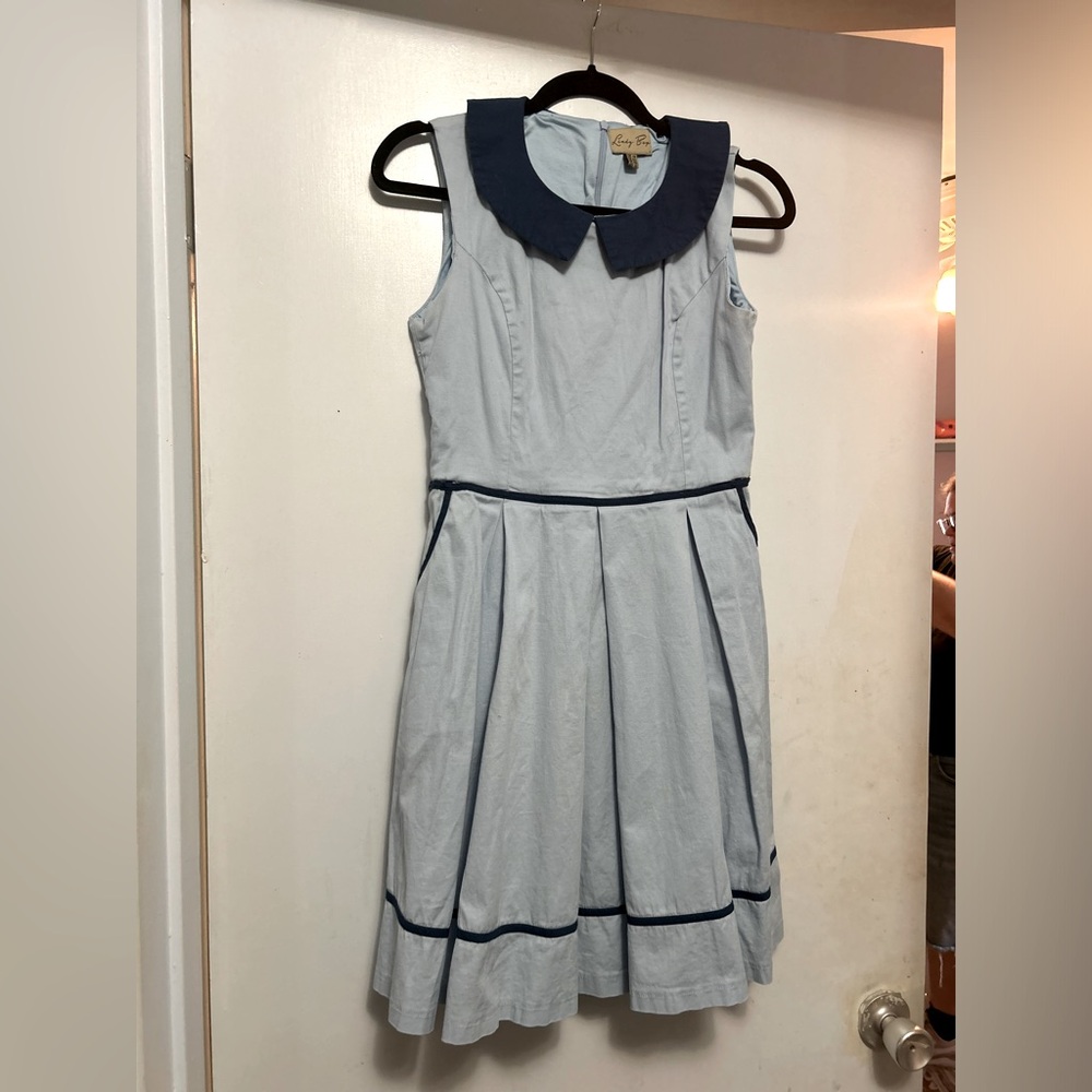 Lindy bop blue collared dress
